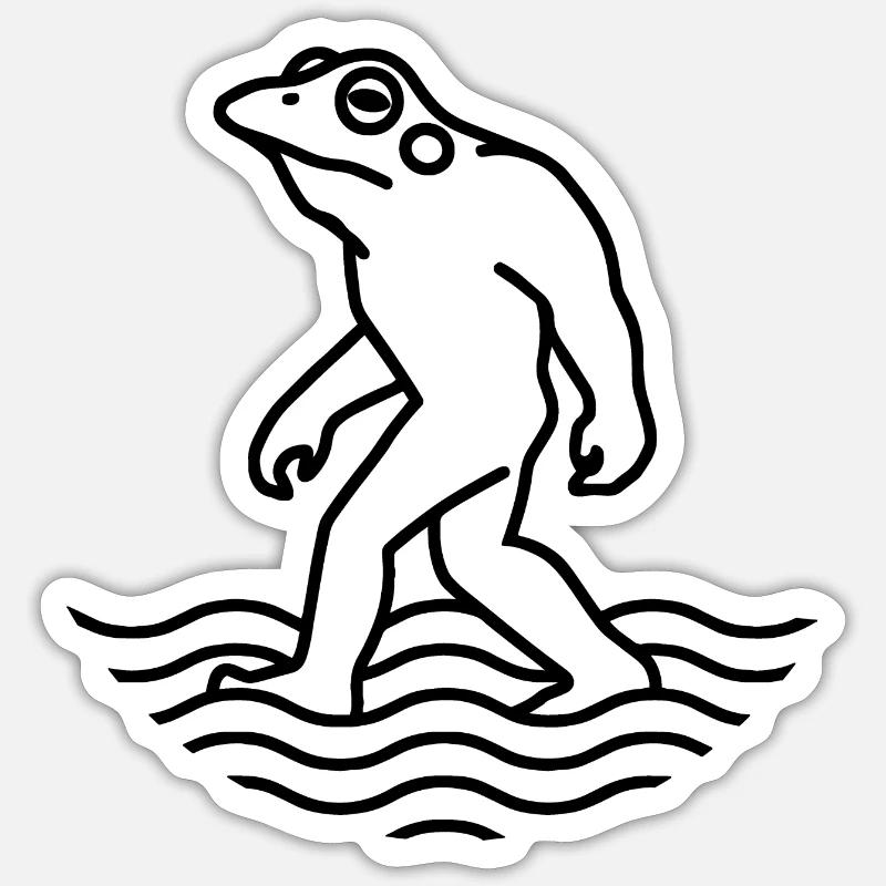 Frosch - Sticker Größe S (10 x 10 cm) - Mattweiß