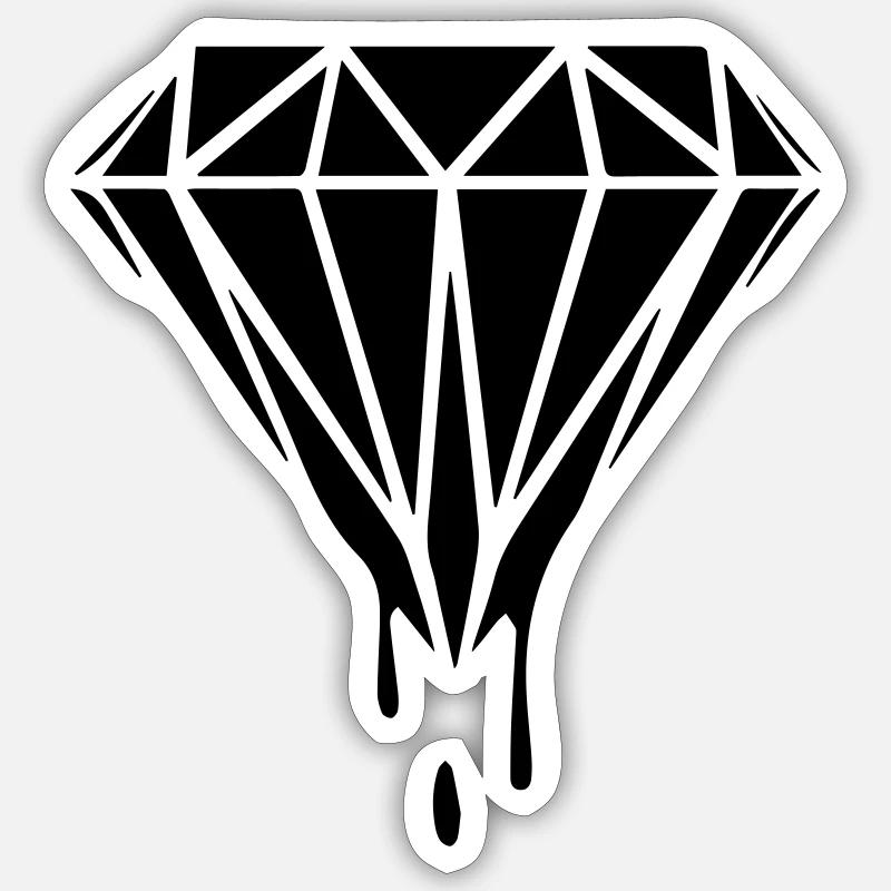 Diamand Black Sticker size S (10 x 10 cm)
