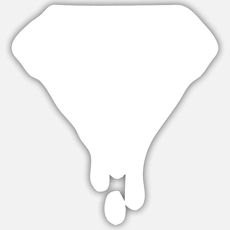 Diamond - Diamond White - Sticker size S (10 x 10 cm) - white matte