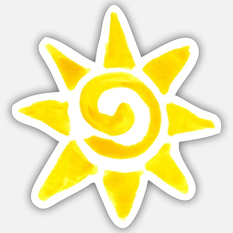 Sun - Sticker size S (10 x 10 cm) - white matte