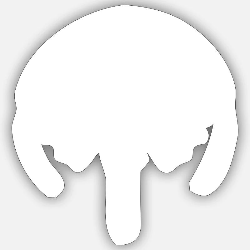 Palm Dubaï - Sticker taille S (10 x 10 cm) - blanc mat