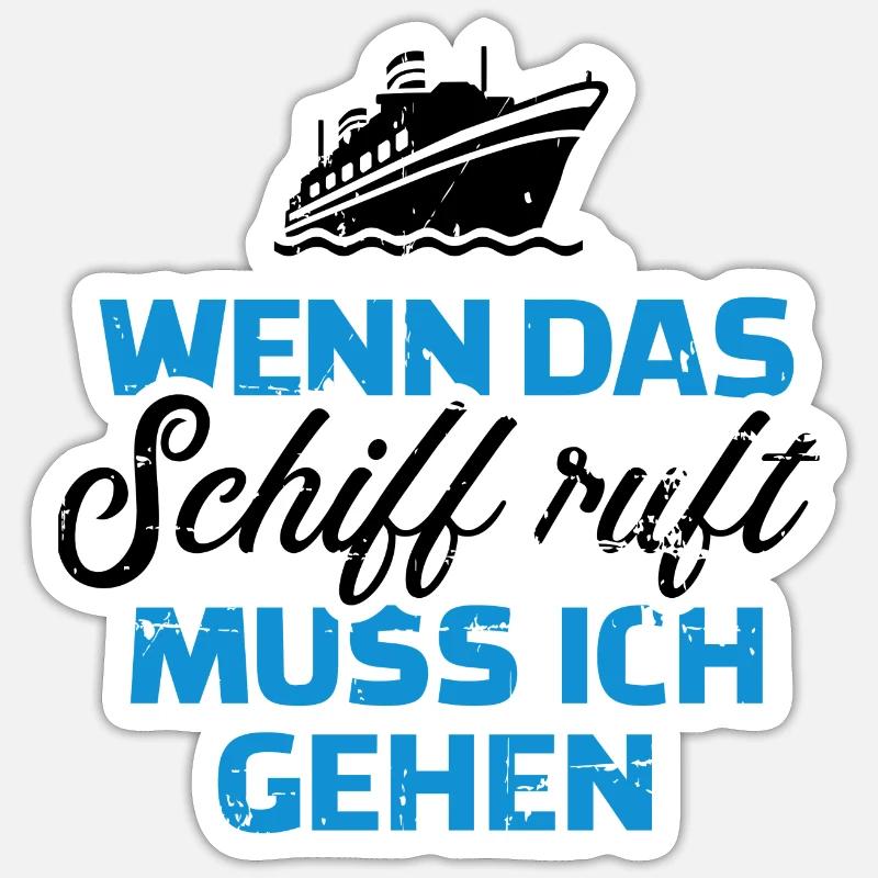 Kreuzfahrt - Sticker Größe S (10 x 10 cm) - Mattweiß