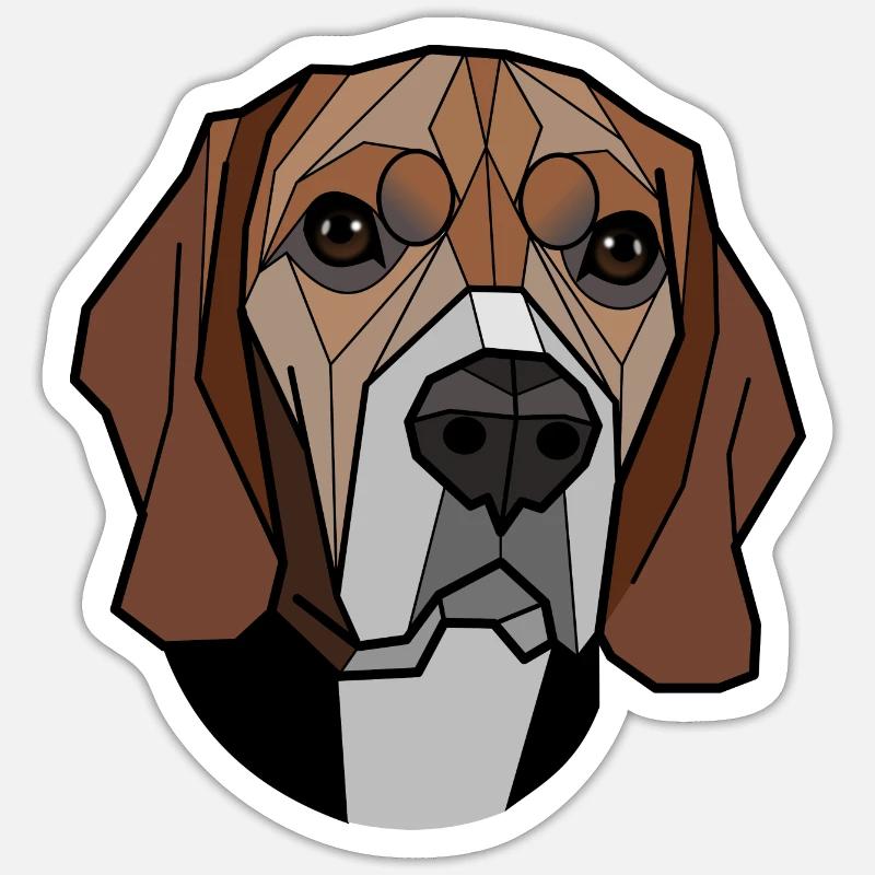 Beagle Sticker Größe S (10 x 10 cm)