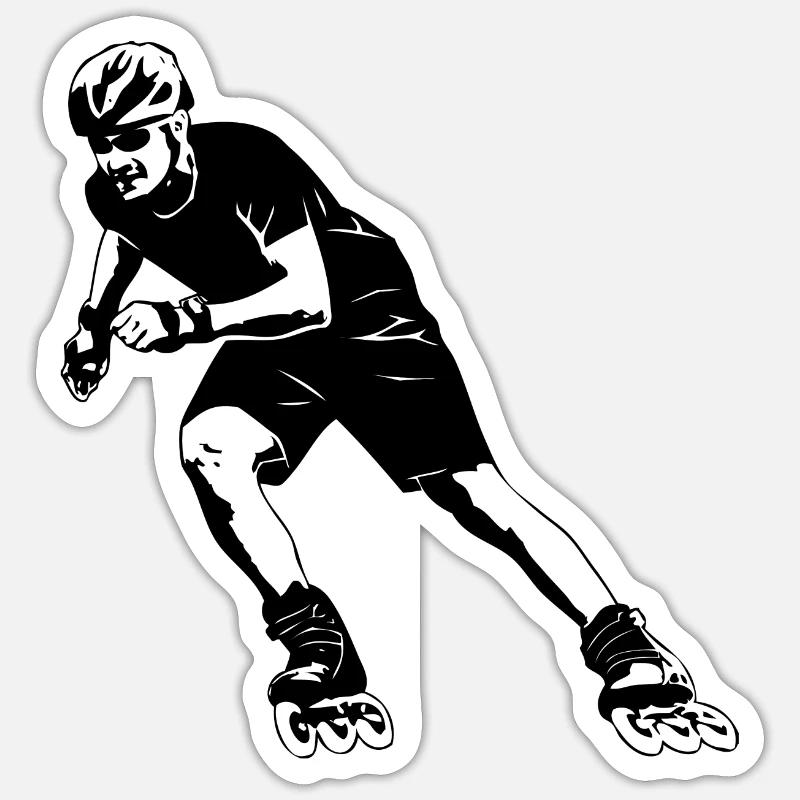 Inline skating - Inline skates Sticker Größe S (10 x 10 cm)