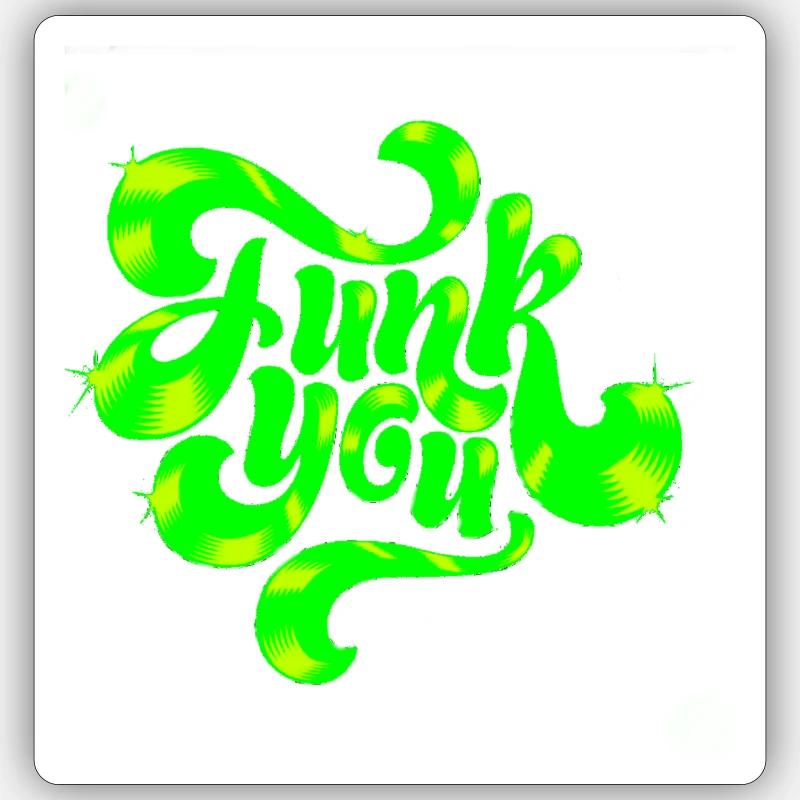 Conception de texte punk néon vert Sticker taille S (10 x 10 cm)