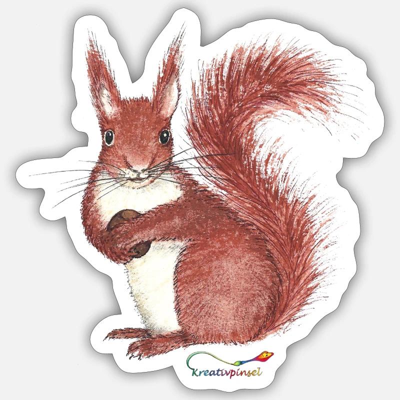 Scoiattolo Sticker formato S (10 x 10 cm)