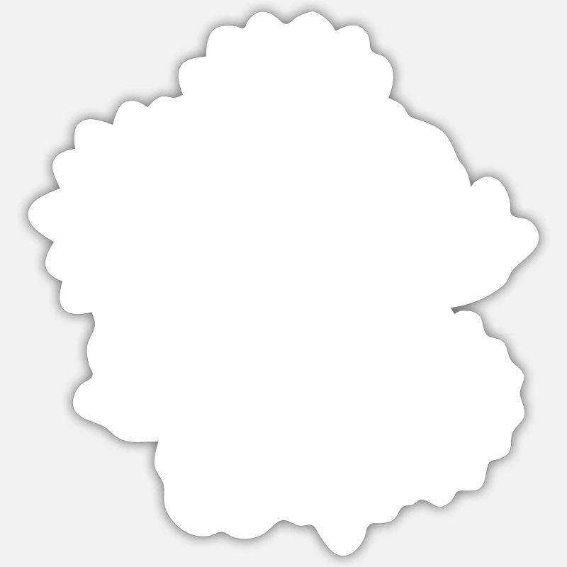 Blumen Vektor weiß - Sticker Größe S (10 x 10 cm) - Mattweiß