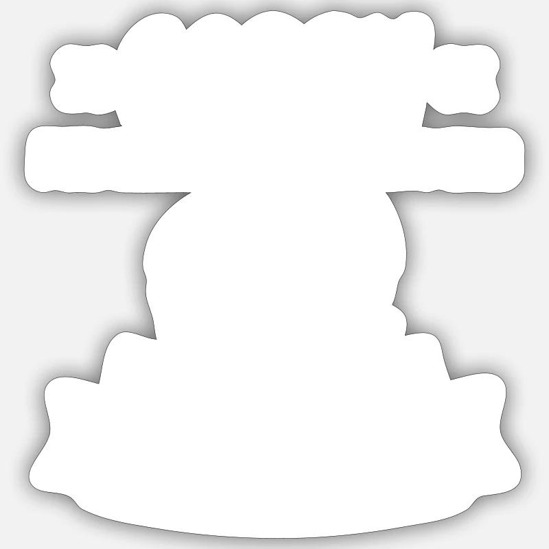 Wohnwagen - Sticker Größe S (10 x 10 cm) - Mattweiß