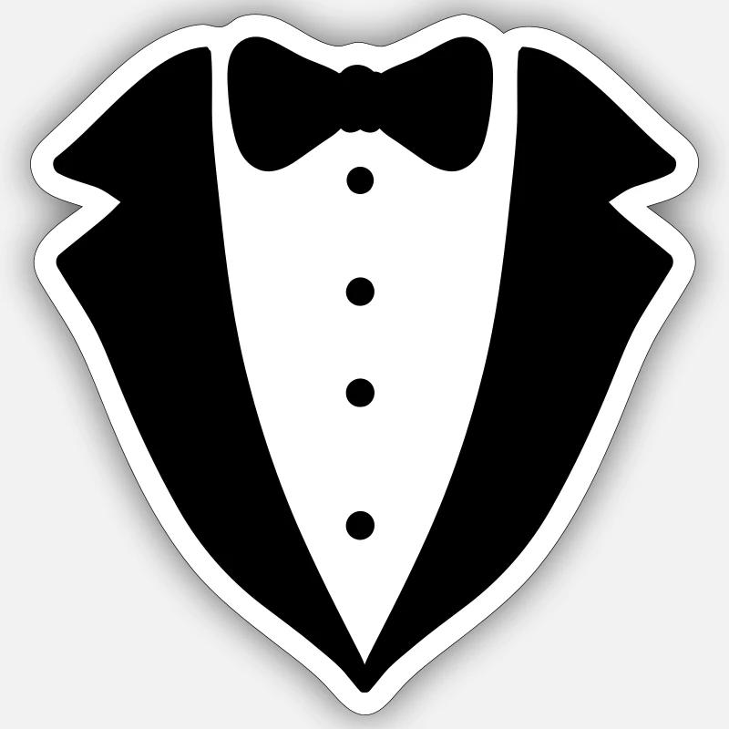 Tuxedo - Sticker size S (10 x 10 cm) - white matte