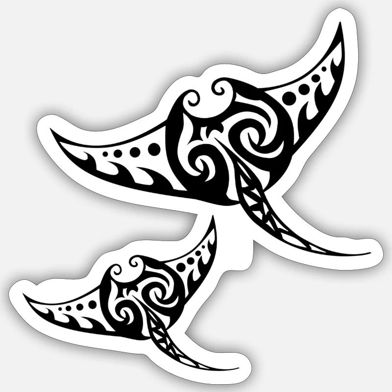 Deux rayons - Sticker taille S (10 x 10 cm) - blanc mat