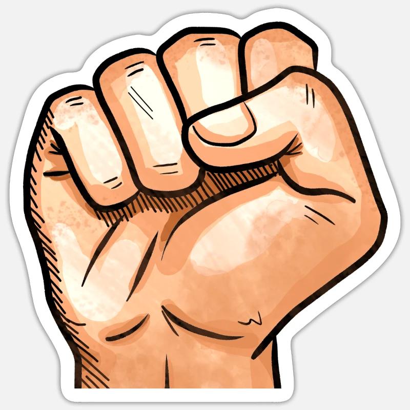 fist Sticker size S (10 x 10 cm)