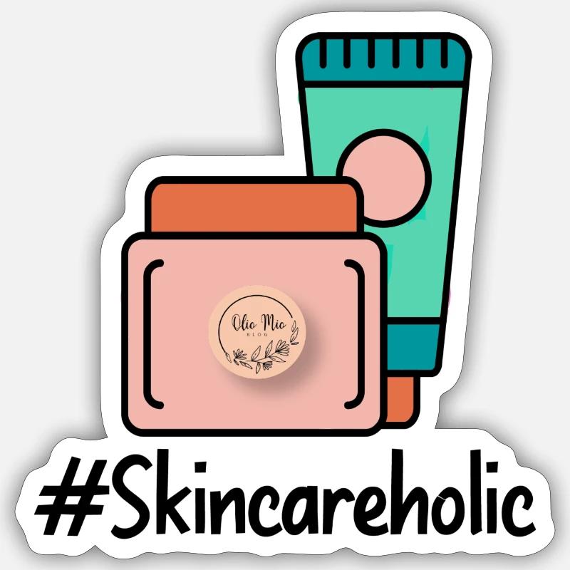 Hautpflege - Sticker Größe S (10 x 10 cm) - Mattweiß