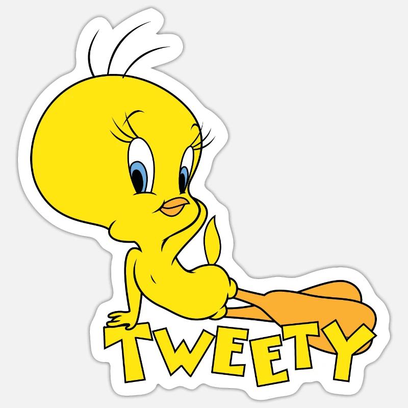Looney Tunes Tweety Bird Pose - Sticker size S (10 x 10 cm) - white matte