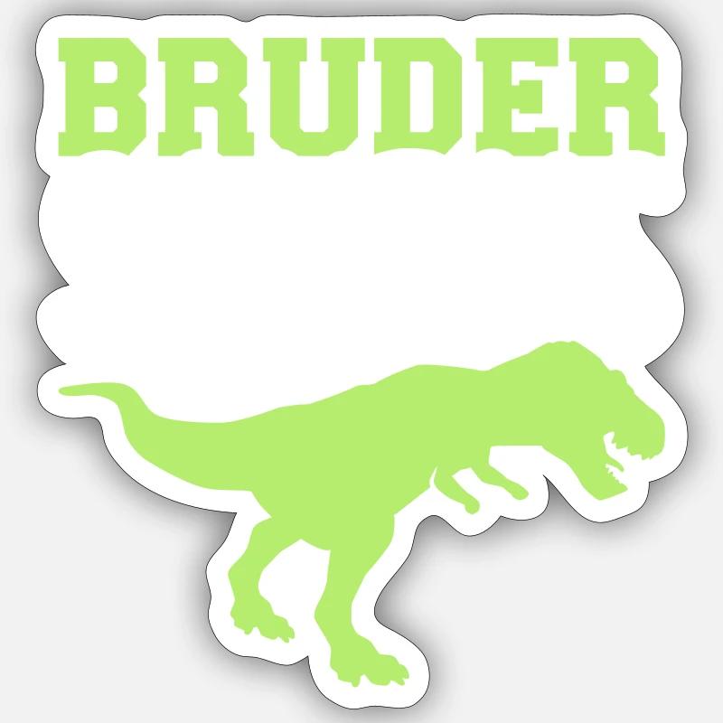 Bruder - Sticker Größe S (10 x 10 cm) - Mattweiß