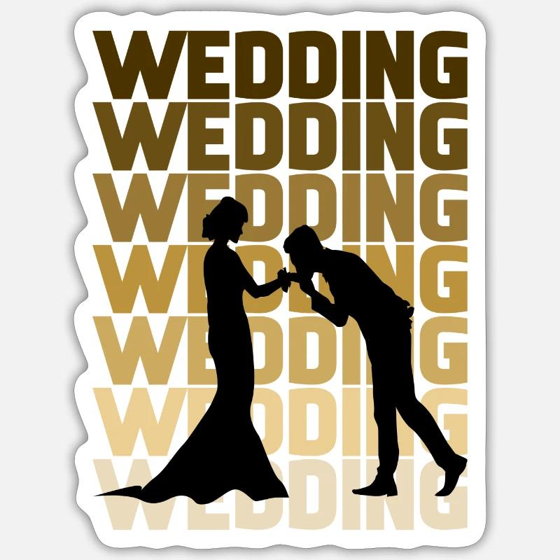 Wedding - Sticker size S (10 x 10 cm) - white matte