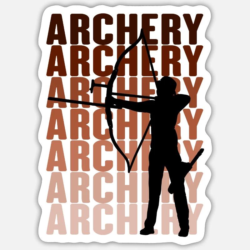 Bogenschiessen Archery Sticker Größe S (10 x 10 cm)