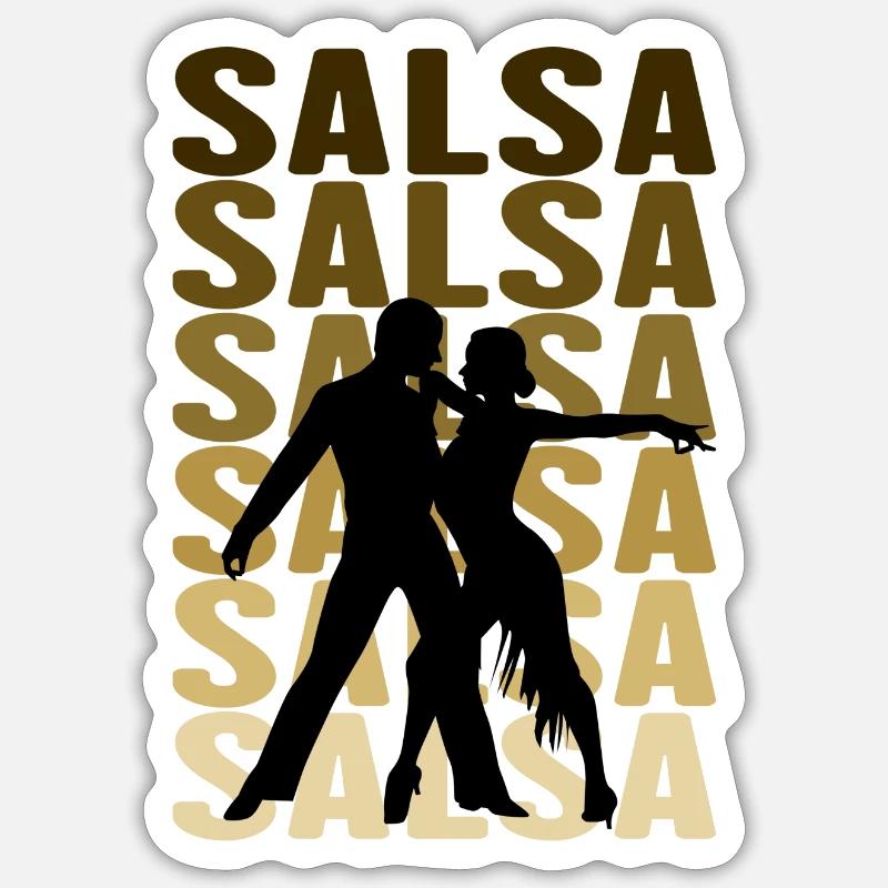 Salsa dance - Sticker size S (10 x 10 cm) - white matte