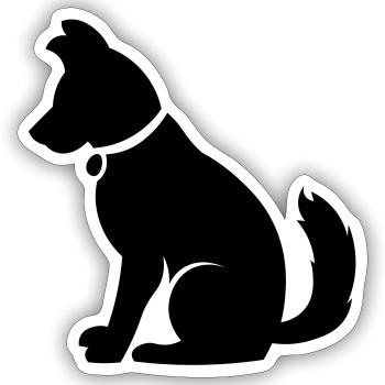 Cute dog - dog lover gift idea - Sticker size S (10 x 10 cm) - white matte - Front