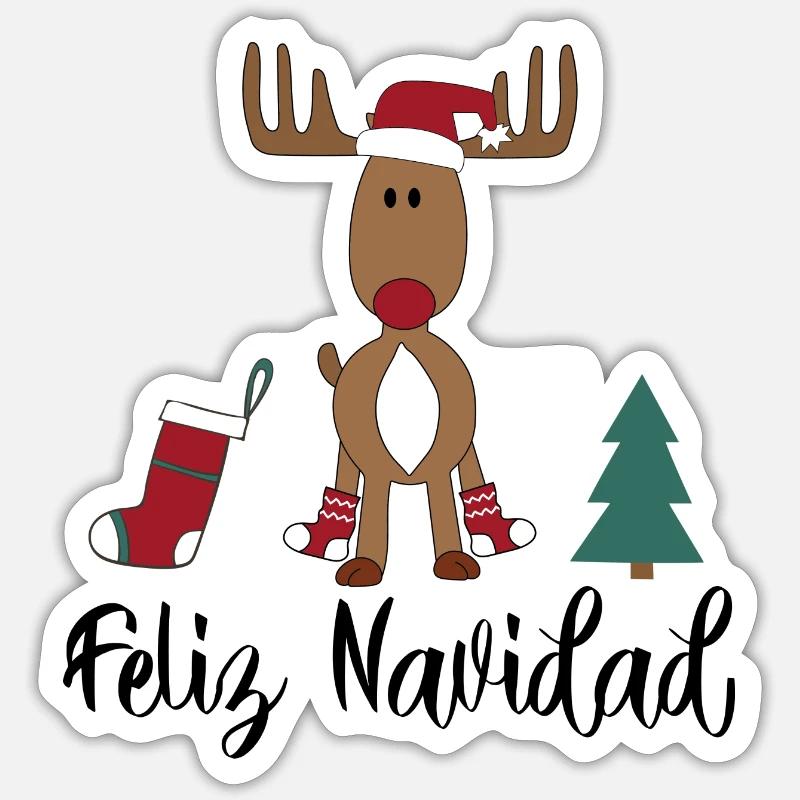 Christmas spanish - Sticker size S (10 x 10 cm) - white matte