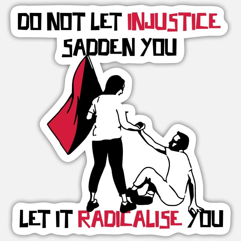 Radicalize yourselves! - Sticker size S (10 x 10 cm) - white matte