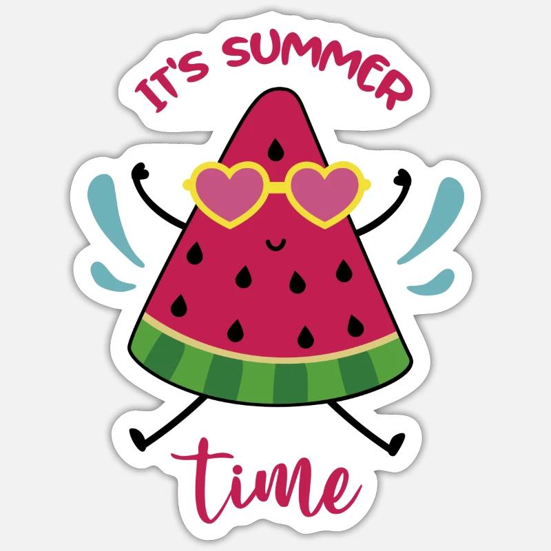 It's summer time Sticker Größe S (10 x 10 cm)
