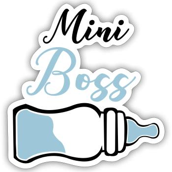 patron de biberon - Sticker taille S (10 x 10 cm) - blanc mat - Devant