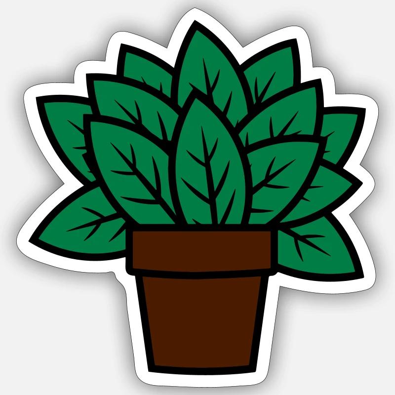 Pflanze Geschenkidee plant gift idea Sticker Größe S (10 x 10 cm)