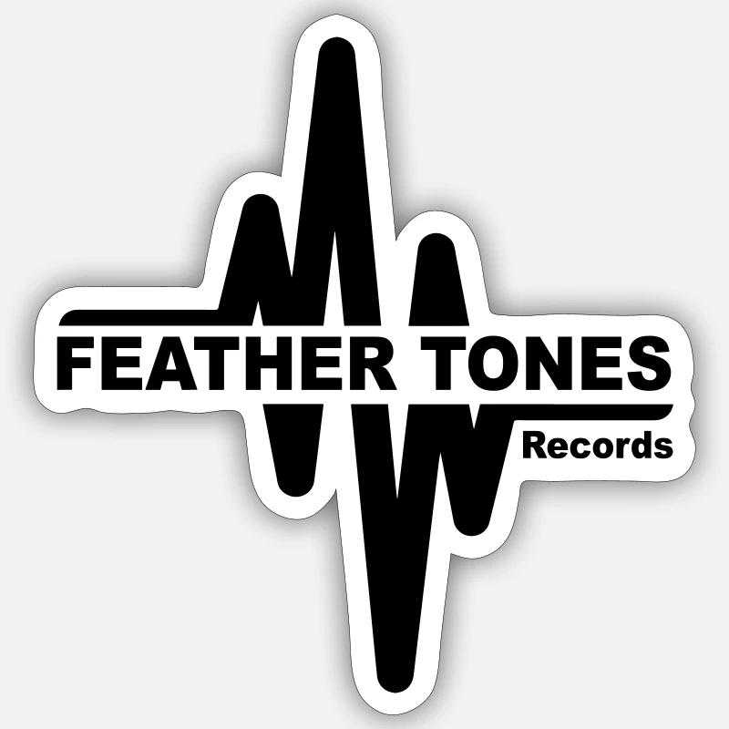 Feather Tones Records - Sticker Größe S (10 x 10 cm) - Mattweiß