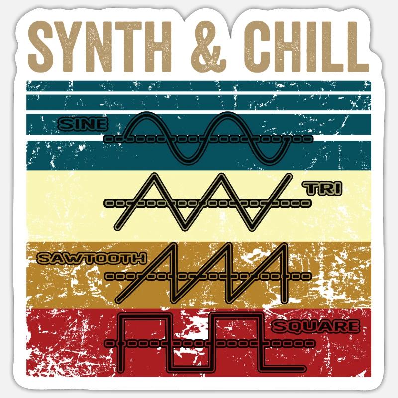 SYNTH & CHILL Sticker size S (10 x 10 cm)