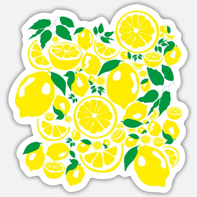 Lemons - Sticker size S (10 x 10 cm) - white matte
