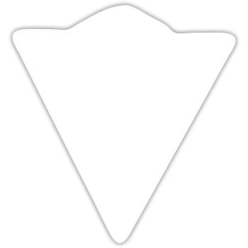 Wellen Meer Dreieck - Sticker Größe S (10 x 10 cm) - Mattweiß - Vorne