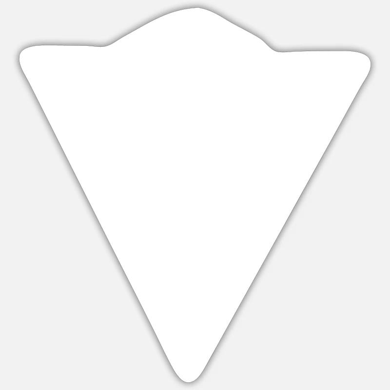 Vagues mer triangle - Sticker taille S (10 x 10 cm) - blanc mat
