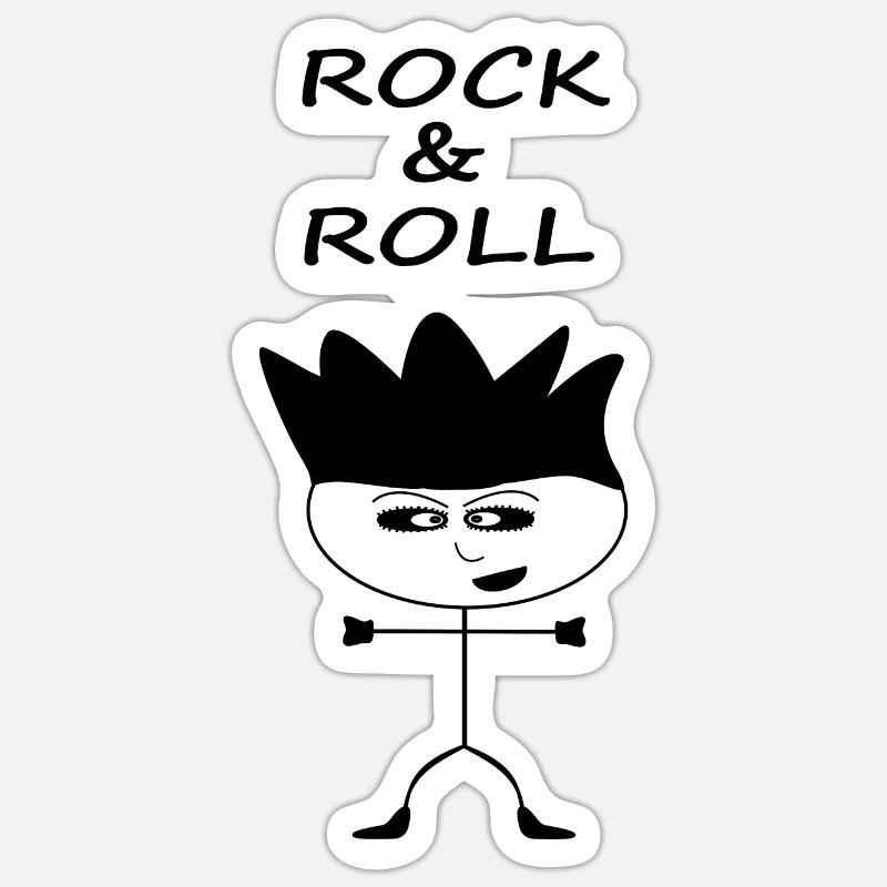 Rock&Roll Sticker size S (10 x 10 cm)