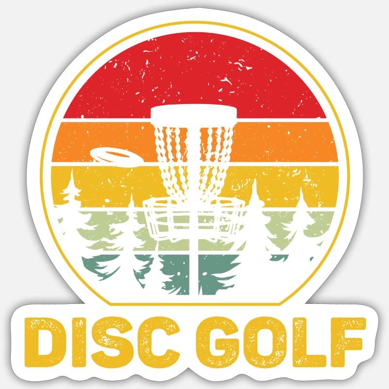 Disc golf - Sticker size S (10 x 10 cm) - white matte