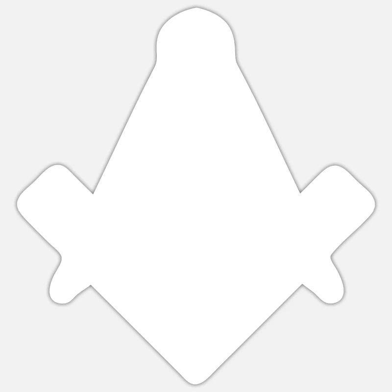 Franc-Maçonnerie - Sciences - Sticker taille S (10 x 10 cm) - blanc mat