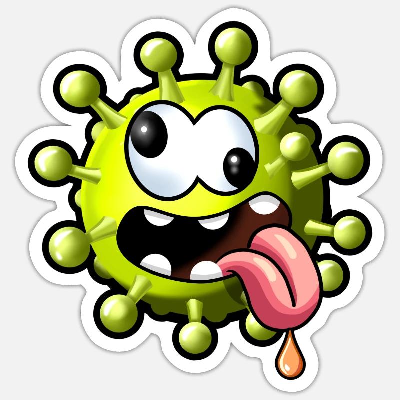 Crazy Virus Sticker size S (10 x 10 cm)