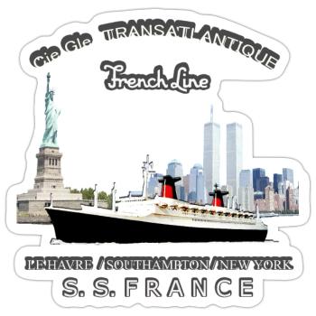 LINER FRANCE Louis RUNEMBERG © Adagp - Sticker size S (10 x 10 cm) - white matte - Front