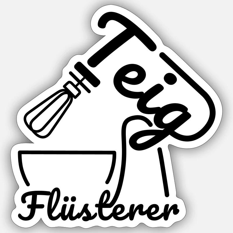 Teigflüsterer Sticker Größe S (10 x 10 cm)