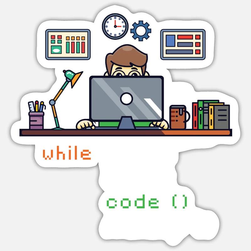 Computer Science Python P... Programmierer & Nerd - Sticker Größe S (10 x 10 cm) - Mattweiß