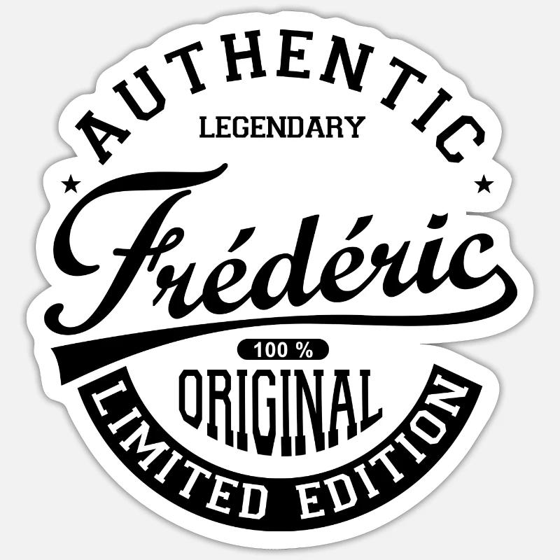 Frederic gift personalized tshirt Frederic - Sticker size S (10 x 10 cm) - white matte