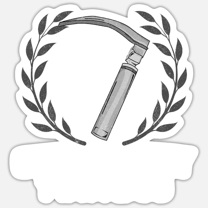 Classically Trained Anesthetists Laryngoscope - Sticker taille S (10 x 10 cm) - blanc mat