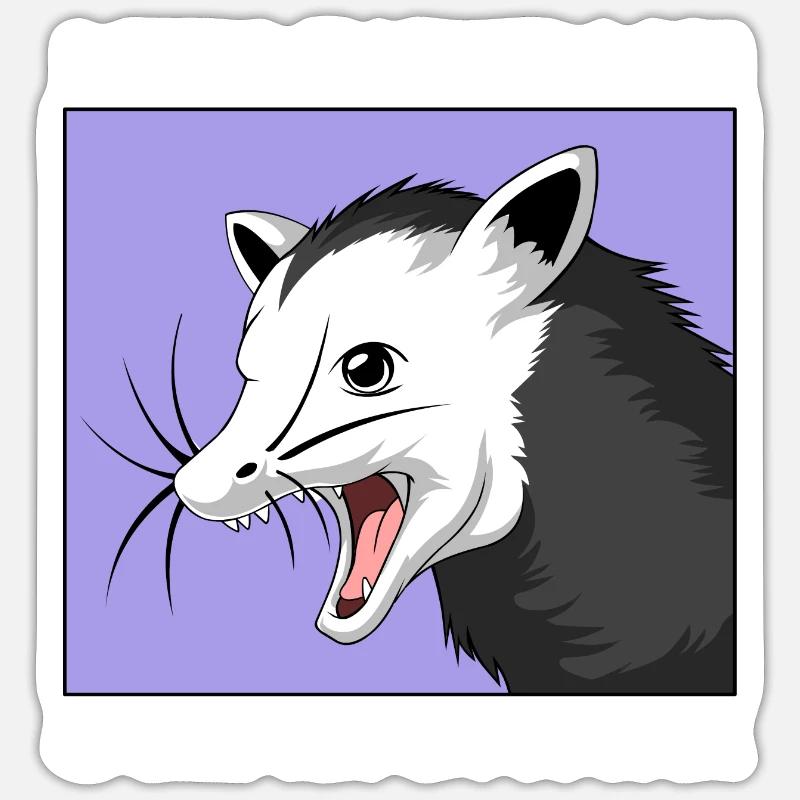 opossum Sticker size S (10 x 10 cm)