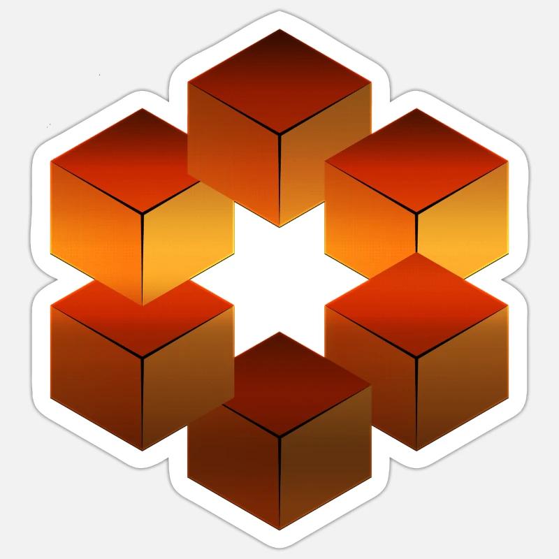 Optical Illusion Sticker size S (10 x 10 cm)