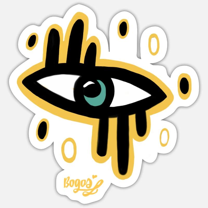 Eye - Sticker size S (10 x 10 cm) - white matte