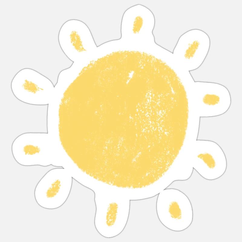 Sun - Sticker size S (10 x 10 cm) - white matte
