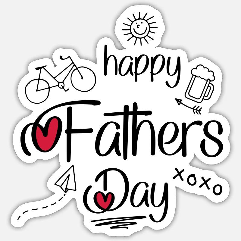 Father's Day - Sticker size S (10 x 10 cm) - white matte