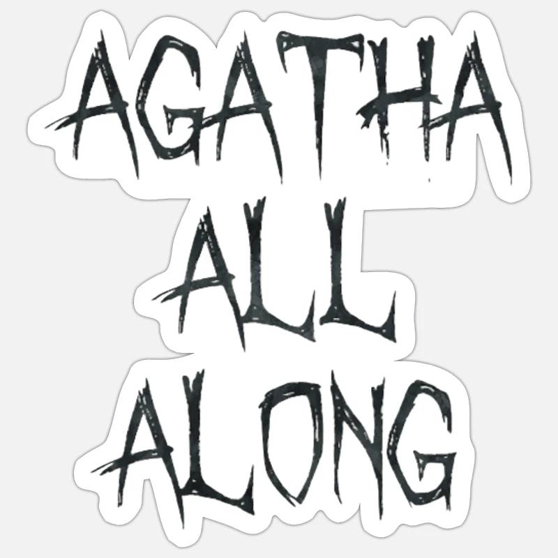 agatha all along - Sticker taille S (10 x 10 cm) - blanc mat