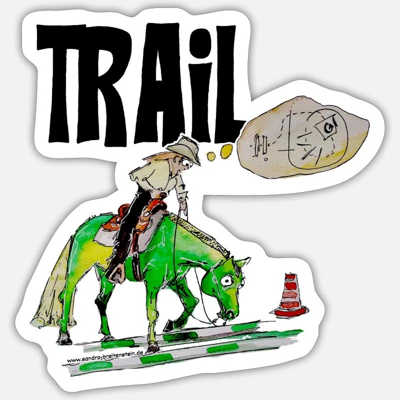 Trail - Sticker taille S (10 x 10 cm) - blanc mat