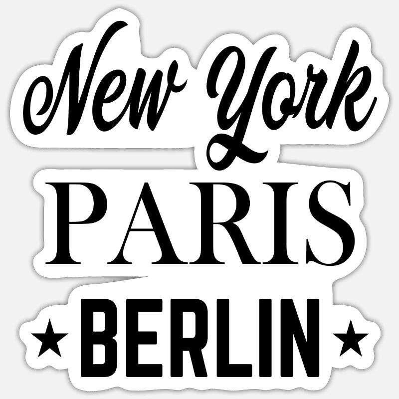 Top Städte der Welt - Sticker Größe S (10 x 10 cm) - Mattweiß