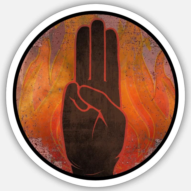 Hunger Games - Sticker taille S (10 x 10 cm) - blanc mat